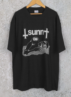 Sunn O))) Void 嗡鸣厄运金属摇滚纯棉美式休闲黑白日常短袖T恤