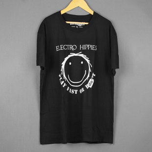 Shirt 水洗长袖 Electro Hippies朋克Punk电嬉皮乐队纯棉印花短袖