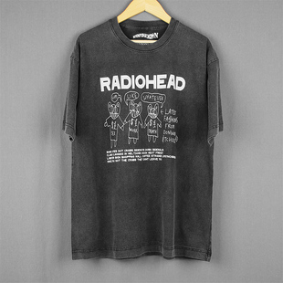 Radiohead T恤 Whatever电台司令摇滚乐队纯棉水洗宽松休闲短袖
