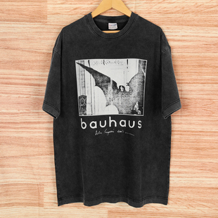 水洗美式 休闲棉纯棉男女T恤 Lugosi新浪潮哥特暗黑风短袖 Bauhaus
