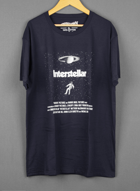 Interstellar星际穿越T恤诺兰科幻盗梦空间电影纯棉水洗长袖短袖