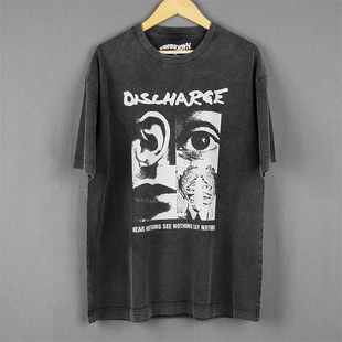 Discharge 短袖 Nothing硬核朋克乐队T恤水洗纯棉长袖 Shirt Hear
