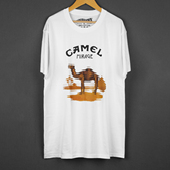 Camel欧美前卫艺术摇滚乐队短袖 白色纯棉印花正肩宽松夏季 男女T恤