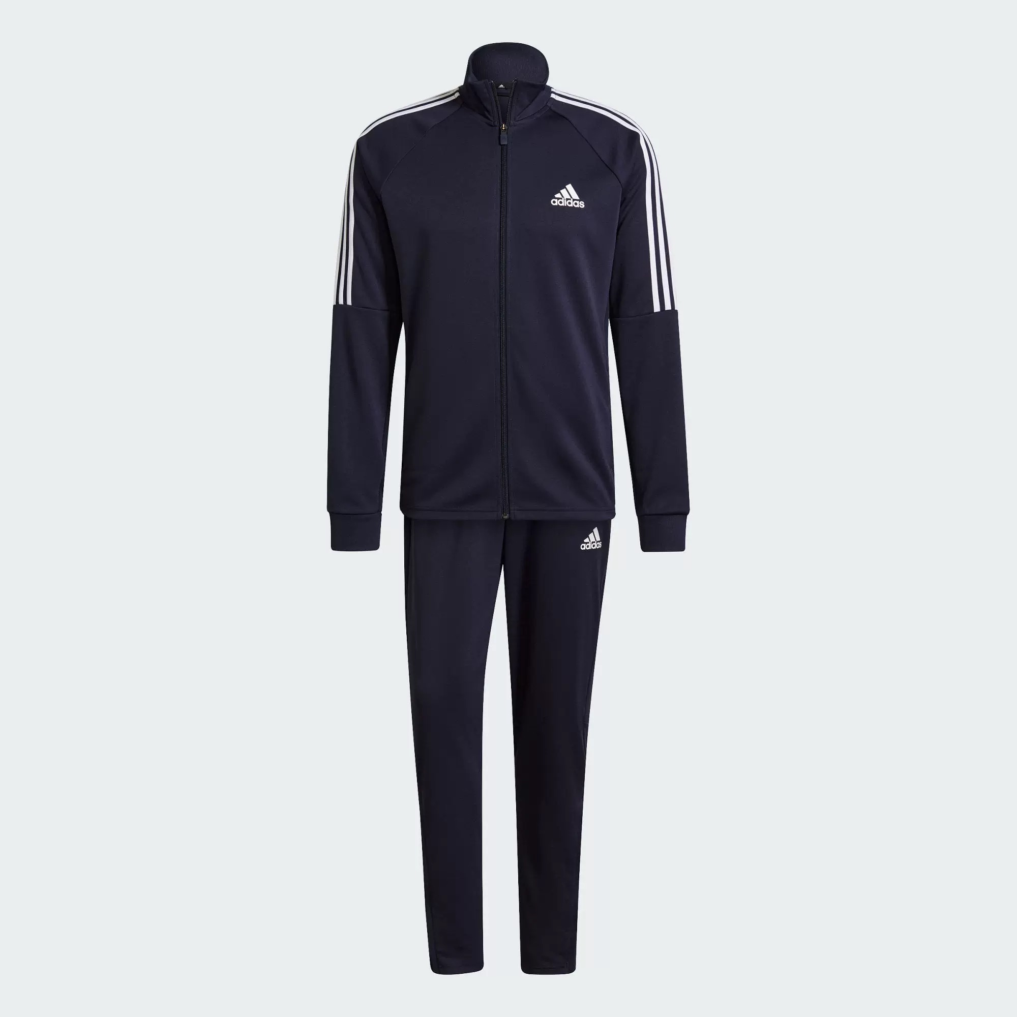 Adidas阿迪达斯 速干休闲简约男子立领长袖运动服套装GT8802