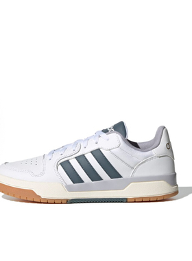 阿迪达斯adidas neo Entrap合成革低帮板鞋男女同款白灰FW3463