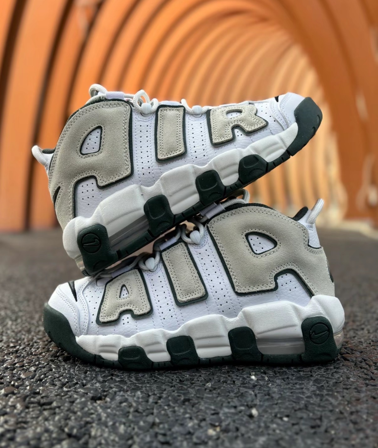 Nike Air More Uptempo 白绿 大Air皮蓬高帮复古篮球鞋FQ1938-100