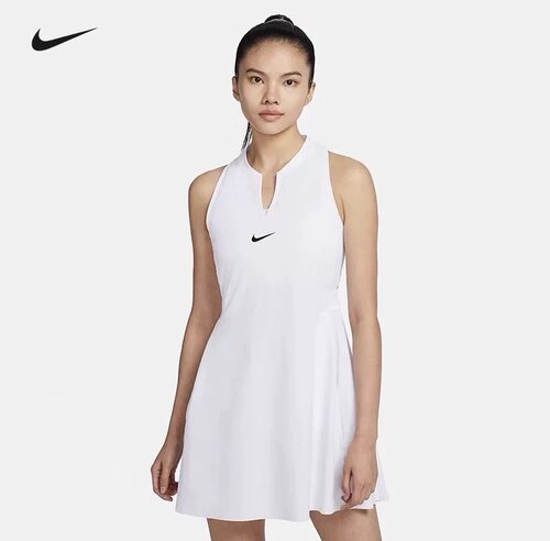 Nike/耐克网球连衣裙女DRI-FIT速干透气镂空设计运动网球服DX1428