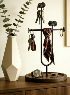 实木装饰摆件置物架入门玄关