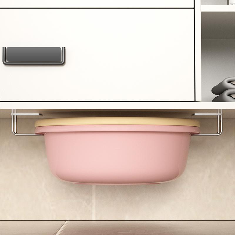 不锈钢脸盆收纳架浴室柜下