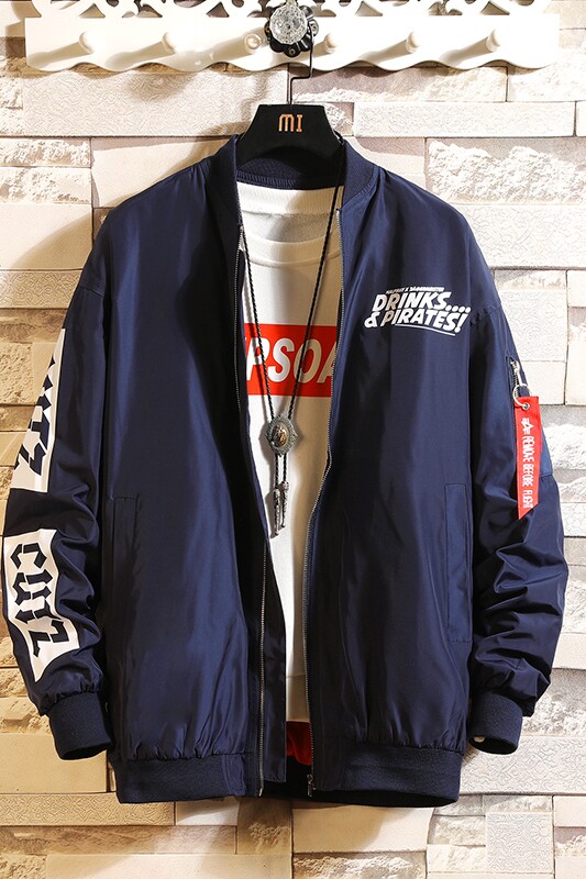 控118印花夹克男宽松白墙风外套男潮牌JK803-P65,男装夹克,电商A128