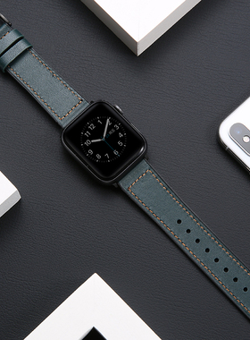 适用AppleWatchSeries10苹果手表Ultra2表带皮质iwatch987654表带
