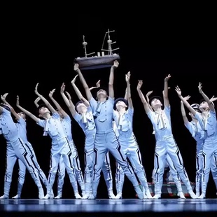 小荷风采儿童演出服青春舰行舞蹈服童心向党海军风少年壮志表演服