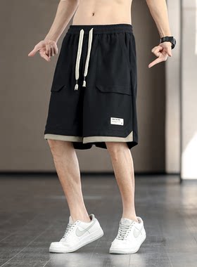 慕彦棠男装2023夏季新款短裤男士休闲透气工装宽松直筒五分裤中裤