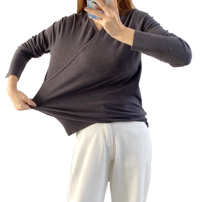 孕妇装哺乳衣加厚双面磨毛