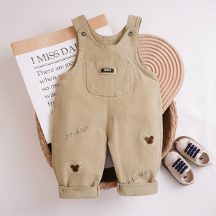 新款 婴幼儿童背带裤 3岁25秋季 开档纯棉A类1 子宝宝男童女宝宝薄款