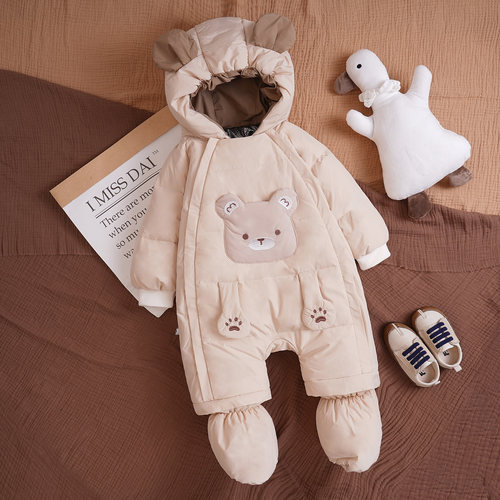 白鸭绒婴儿羽绒服2025冬季新款