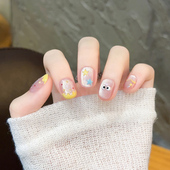 云皙梦幻星河猫眼手工美甲穿戴甲2025新款 成品高级短款 假指甲贴片