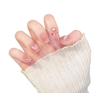 云皙冰晶蝴蝶手工美甲穿戴甲新年款2026成品高级猫眼短款指甲贴片