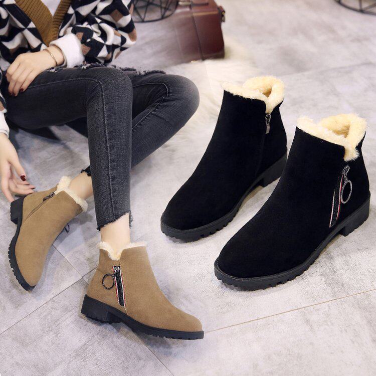 Women's Shoes 2019 Snow boots new pattern keep warm Plush thickening Bootie Cotton-padded shoes non-slip With crude Cotton boots brevis-ocreain the Women's Shoes, Boots  category - from Buy2taobao.com to provide professional Taobao agent buy service
