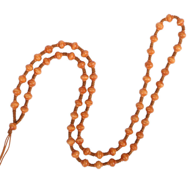 OLIVE CORE RICE BEAD PENDANT LANYARD HAND-WOVEN JADE JADE PENDANT BEESWAX PENDANT MENS AND WOMENS SWEATER CHAIN NECKLACE ROPE