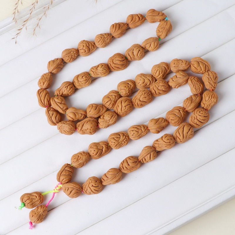 天然原色龙纹桃核花生手串手持文玩桃核异形白菜葫芦脖挂项链男女