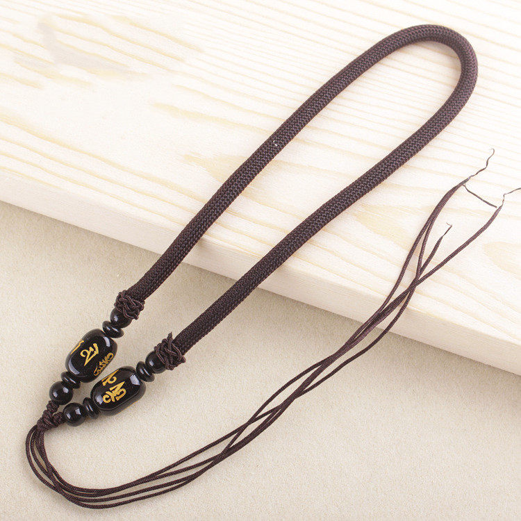 5M THICK HANDLE PIECE ROPE HAND-WOVEN TOY CAR KEY LANYARD JADE JADE AGATE BODHI PLAY BRACELET