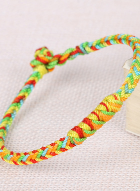 五色线手工编织长命缕饰品金刚结