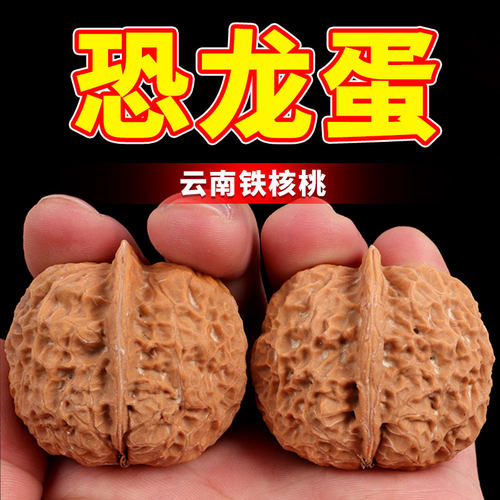 云南铁核桃文玩恐龙蛋手把件