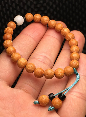 文玩手串7mm正圆迷你小尺寸单圈金E刚菩提手链佛珠男女盘玩手把件