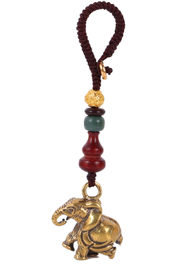 生肖属鸡佩戴喜象升平钥匙扣吊坠