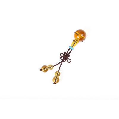 套装三通佛头黄水晶毛衣链