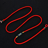 2026年手工编织制本命年翡翠红绳腰链情侣款 路路通红腰带男女礼物