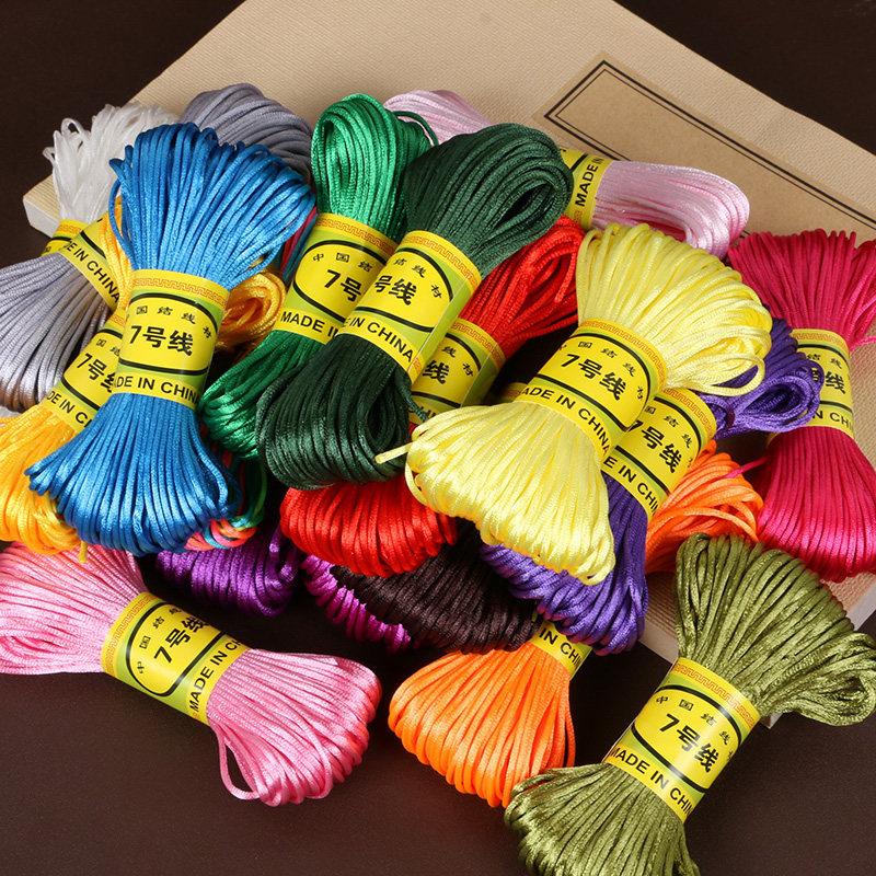 7 LINE BRAIDED ROPE CHINESE KNOTTED WIRE BRACELET ROPE JADE LINE DIY RED ROPE BRAIDED ROPE DRAGON BOAT FESTIVAL EGG BAG ROPE