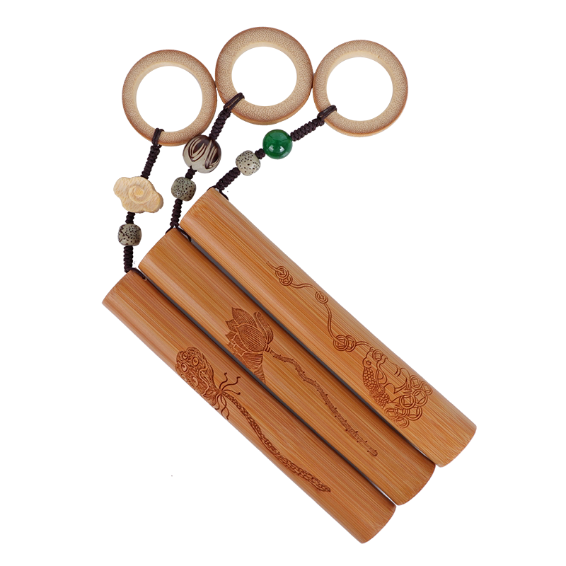 实心竹雕刻金蟾手把件男士随身盘玩古玩静心守志竹木文玩竹棍把玩