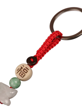 属狗天然翡翠生肖兔子挂件吊坠