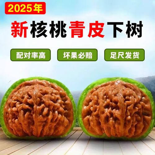 赌青皮文玩核桃大尺寸老树四座楼闷尖狮子头白狮子麒麟纹官帽带皮