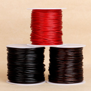 文玩蜡线手工编织diy手链黑皮绳吊坠项链挂绳子材料蛇纹穿绳腊绳