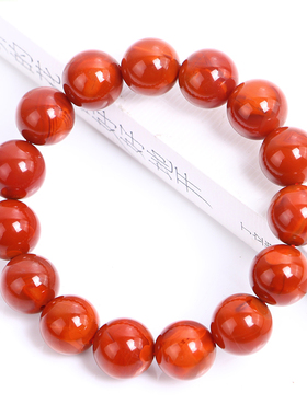 南红玛瑙满肉火焰纹节日送礼佛珠