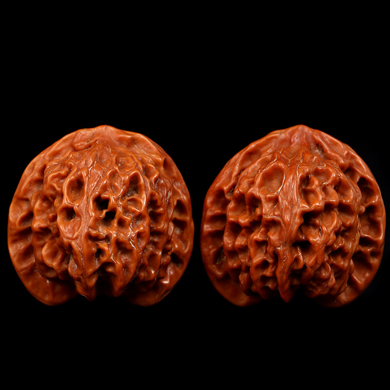 包浆玉化狮子头核桃苹果园文玩核桃手玩把玩核桃高抛机刷老核桃