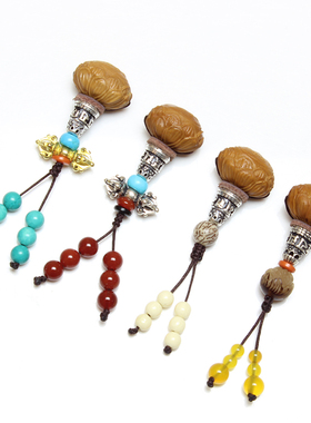 diy配件套餐橄榄核雕莲花三通佛头藏银六字真言佛塔手串佛珠配饰