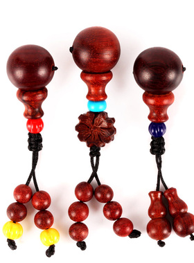 高密度小叶紫檀木料佛头三通佛塔圆珠DIY手串崖柏金刚佛珠配饰件