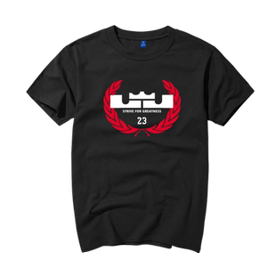 球星皇帝king勒布朗詹姆斯23号标志logoT恤纯棉运动半截袖体恤衫