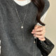 银色不对称星星抽拉项链女2026新款 毛衣链小众高级感配饰 韩系长款
