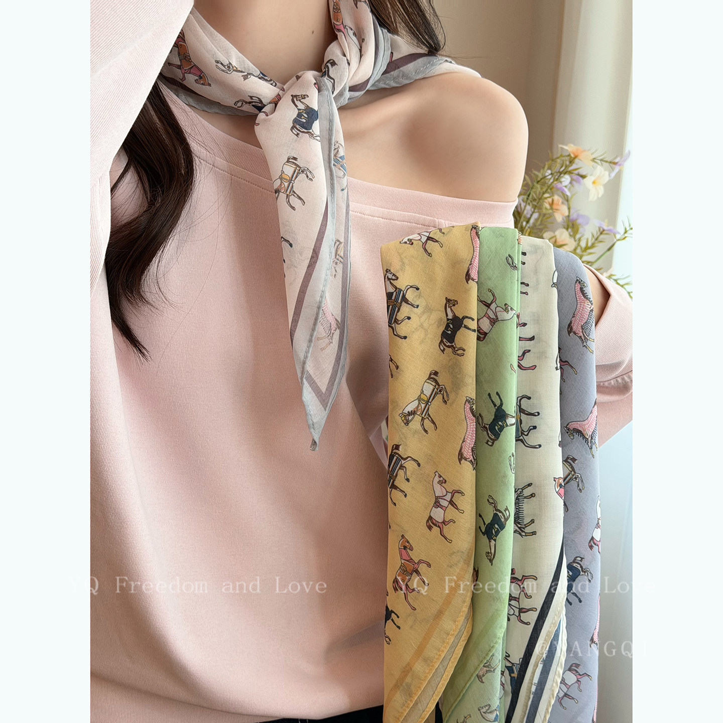 高级感超好看小马丝巾女2026新款马年系脖三角巾护颈领巾衣服配饰,服饰配件/皮带/帽子/围巾,围巾/丝巾/披肩,淘宝优惠券,粉丝福利购,淘宝优惠卷