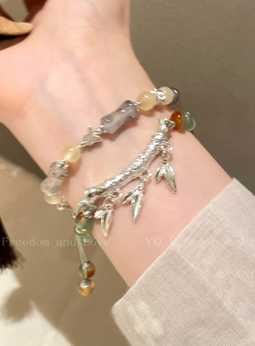 清风竹影古风新中式竹节串珠手链