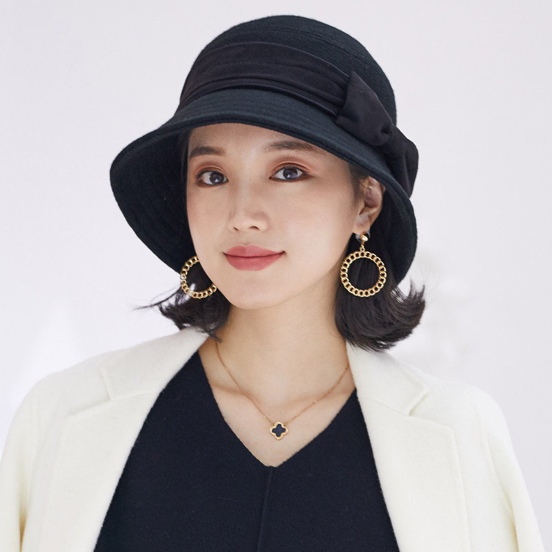 帽子女假发秋冬日系盆帽礼帽渔夫帽洋气一体时尚冬季非真发高性价比高么？