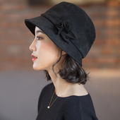 帽子女假发一体可拆卸时尚 中老年妈妈短发带头发秋冬高端渔夫帽