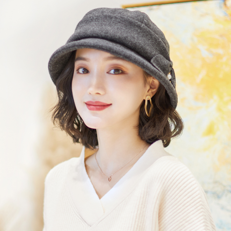 冬季时尚风毛线针织保暖小礼帽