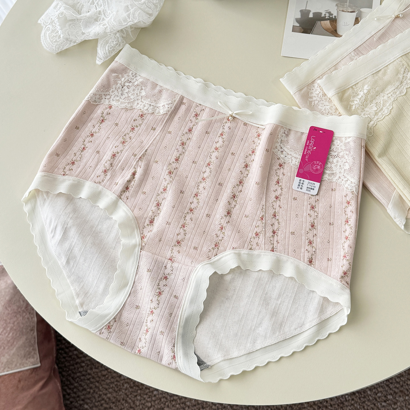 超精致~花仙子法式碎花大码内裤