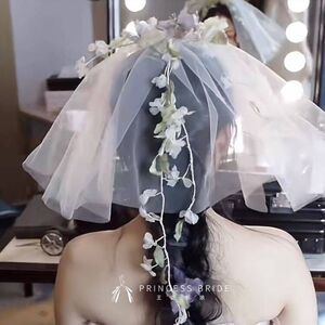 仙美淡紫色小碎花清新浪漫头饰
